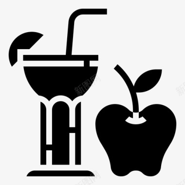 苹果汁饮食水果图标图标