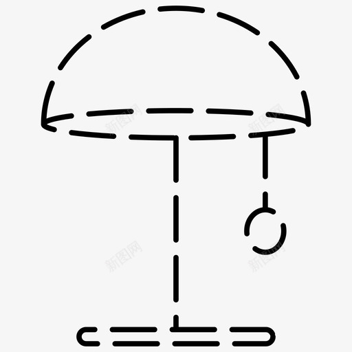 灯泡台灯电子产品虚线图标svg_新图网 https://ixintu.com 台灯 灯泡 电子产品虚线图标