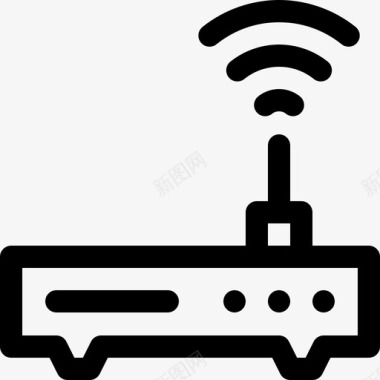 Wifi音频和视频12线性图标图标