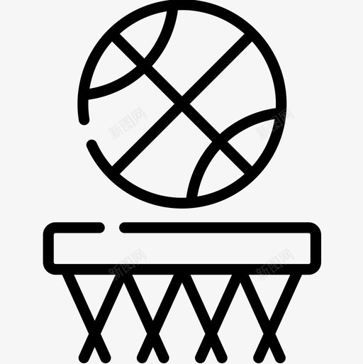 篮球儿童玩具21线性图标svg_新图网 https://ixintu.com 儿童玩具 篮球 线性