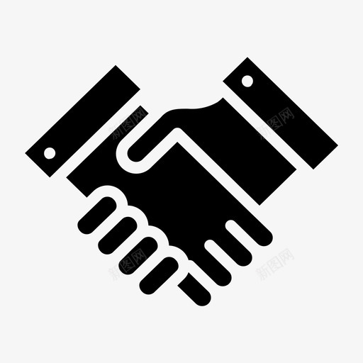 握手协议交易图标svg_新图网 https://ixintu.com 业务 交易 协议 合作伙伴 握手 标志 标志符 符号