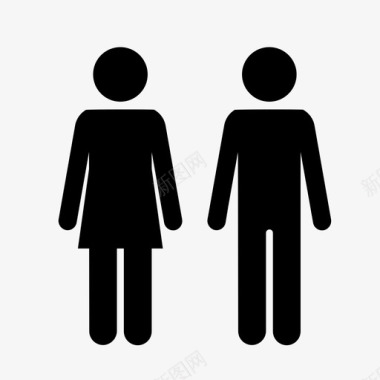性别浴室人图标图标