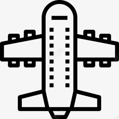 飞机机场53直线图标图标