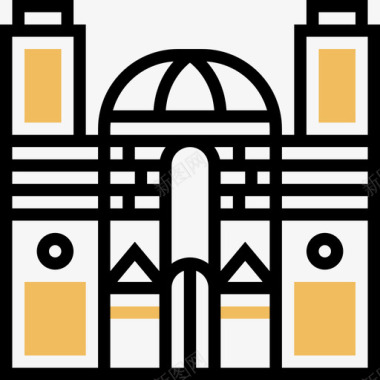 库斯科大教堂地标8黄影图标图标