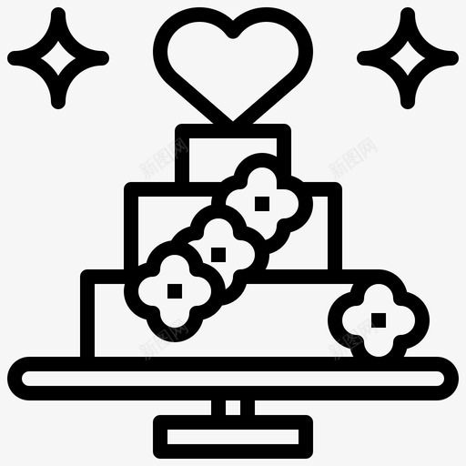 结婚蛋糕爱情和浪漫16直系图标svg_新图网 https://ixintu.com 浪漫 爱情 直系 结婚 蛋糕