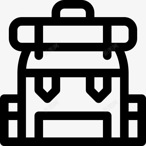 背包冬季旅行6线性图标svg_新图网 https://ixintu.com 冬季 旅行 线性 背包