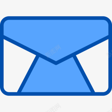 邮件网站和电子邮件4蓝色图标图标