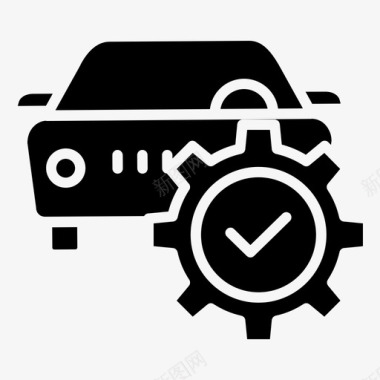 维修汽车服务33字形图标图标