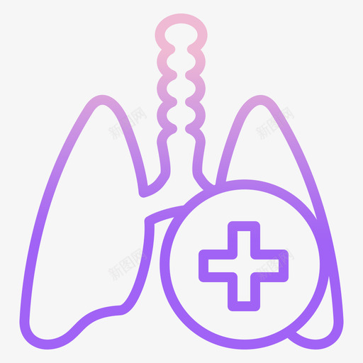 肺保健15轮廓梯度图标svg_新图网 https://ixintu.com 保健 梯度 轮廓