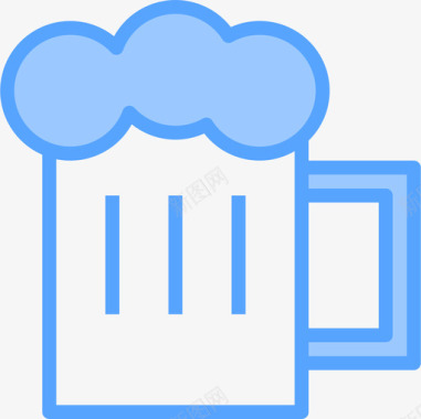 啤酒饮料17蓝色图标图标