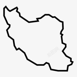 德黑兰伊朗地图国家中东图标高清图片