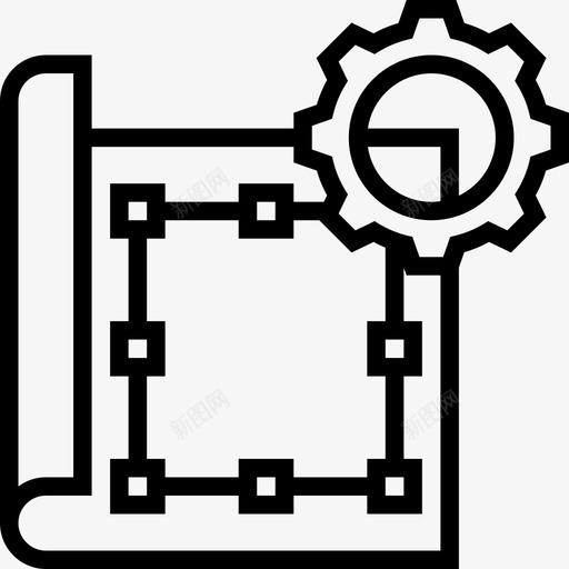 蓝图工程44线性图标svg_新图网 https://ixintu.com 工程 线性 蓝图