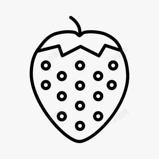 草莓食品新鲜图标svg_新图网 https://ixintu.com 夏季 新鲜 水果 草莓 食品