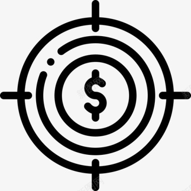 目标财务104线性图标图标