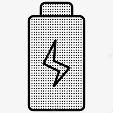 电池充电电子设备虚线图标图标