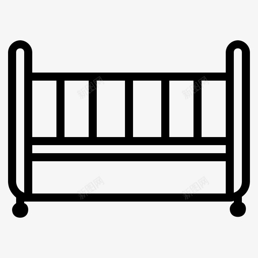 婴儿床儿童室内图标svg_新图网 https://ixintu.com 儿童 婴儿床 室内 睡眠