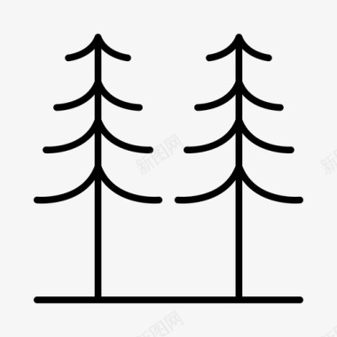 松树花园园艺图标图标