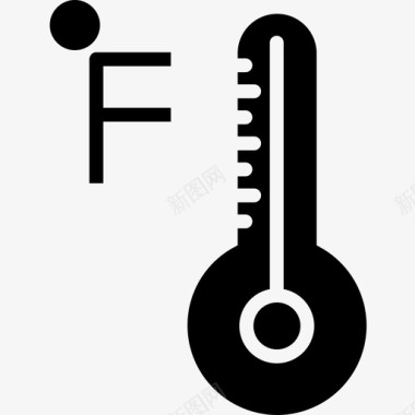 温度计天气189固态图标图标