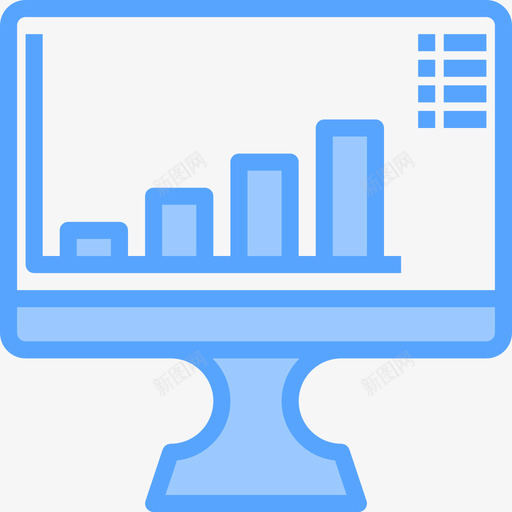 统计计算机显示4蓝色图标svg_新图网 https://ixintu.com 显示 统计 蓝色 计算机