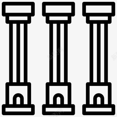 石柱考古学11直线图标图标