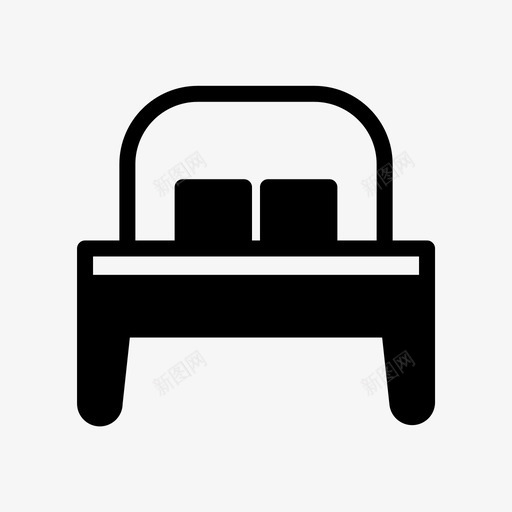 床被褥卧室图标svg_新图网 https://ixintu.com 卧室 室内 家具 床 被褥