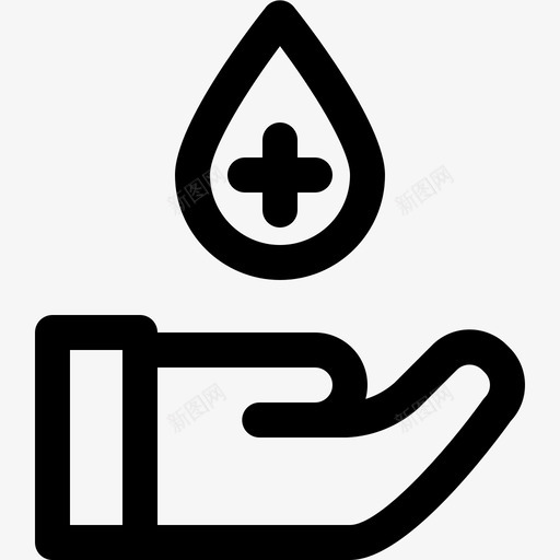 保健献血手图标svg_新图网 https://ixintu.com 人性 保健 献血