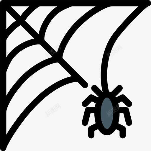 蜘蛛网万圣节120线性颜色图标svg_新图网 https://ixintu.com 万圣节 线性 蜘蛛网 颜色