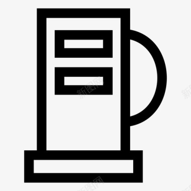 汽油机加油机加油站图标图标