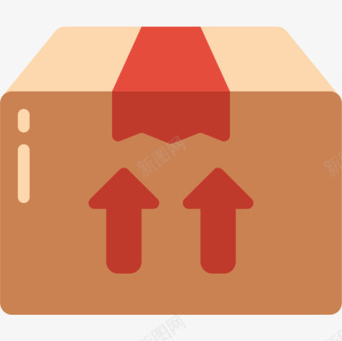 包裹邮政服务3扁平图标图标