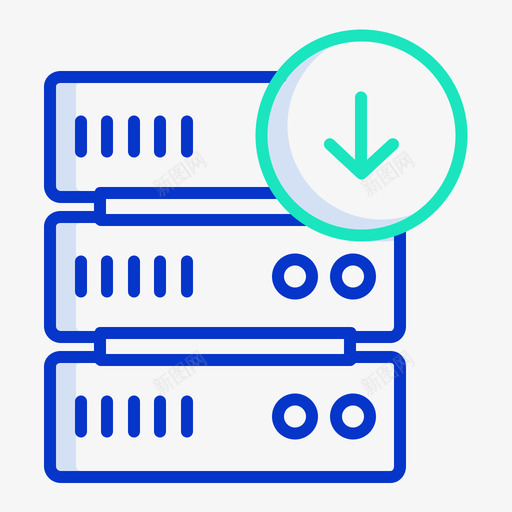 网站服务器和主机5轮廓颜色图标svg_新图网 https://ixintu.com 下载 主机 服务器 网站 轮廓 颜色