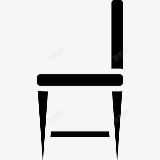 椅子家居装饰4填充图标svg_新图网 https://ixintu.com 填充 家居装饰4 椅子