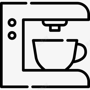 咖啡机电子57线性图标图标