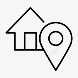 icon新增收货地址家庭住址门牌号地图图标高清图片