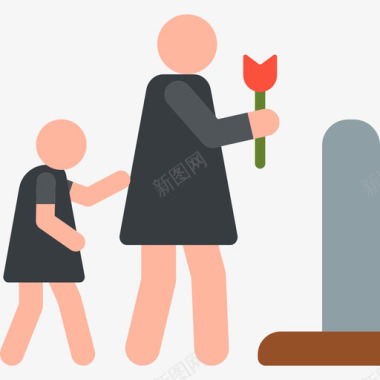 葬礼葬礼10颜色图标图标