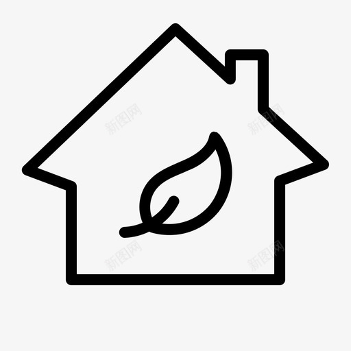 生态住宅自然图标svg_新图网 https://ixintu.com 住宅 公寓 概要 物业 生态 自然