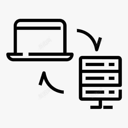 文件共享计算机连接图标svg_新图网 https://ixintu.com 共享 文件 服务器 符号 行集 计算机 连接