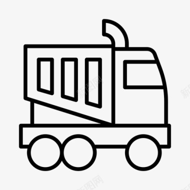 自卸汽车建筑垃圾车图标图标