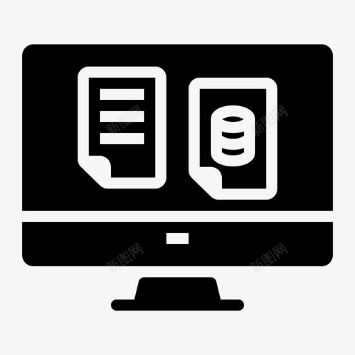 加载业务计算机图标svg_新图网 https://ixintu.com 业务 互联网 加载 数据 网络和数据字形 计算机
