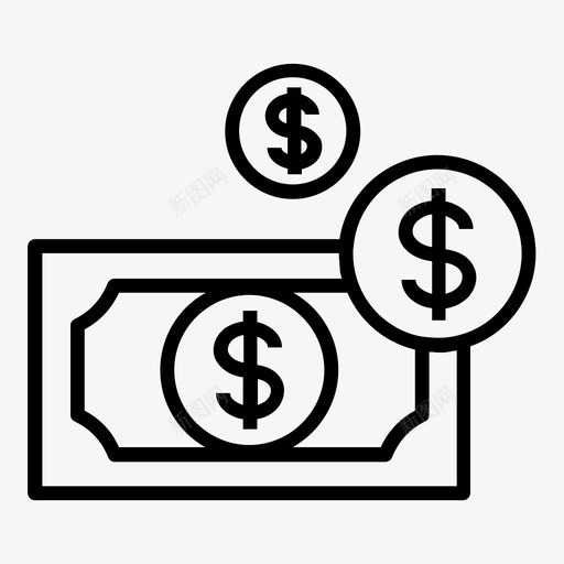 付款硬币金融图标svg_新图网 https://ixintu.com 付款 硬币 货币 购物线路图标集1 金融