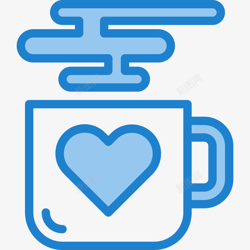热咖啡76号咖啡厅蓝色图标svg_新图网 https://ixintu.com 76号 咖啡 咖啡厅 蓝色