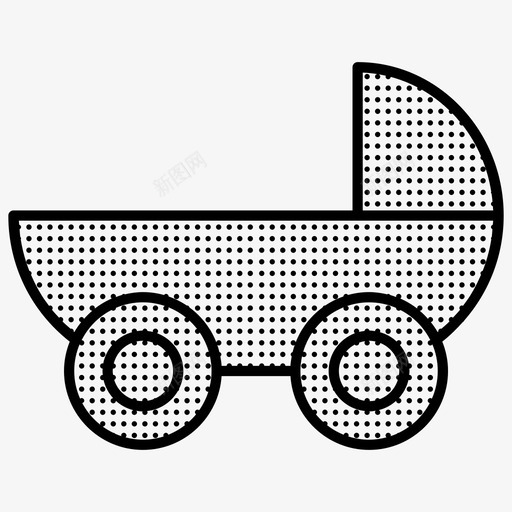 婴儿车儿童推车图标svg_新图网 https://ixintu.com 儿童 婴儿车 推车