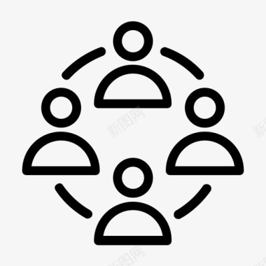 组连接网络共享图标图标