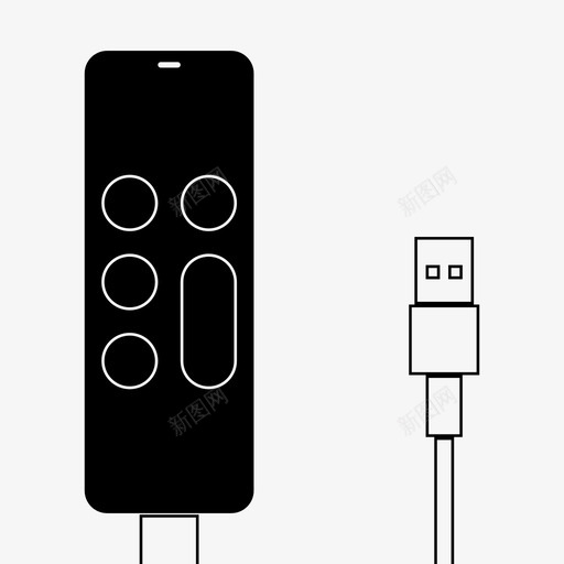 appletv远程充电usb设备图标svg_新图网 https://ixintu.com apple tv usb 充电 设备 远程