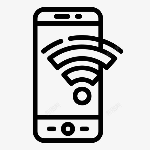 wifi互联网电话图标svg_新图网 https://ixintu.com wifi 互联网 手机 智能 电话 网站