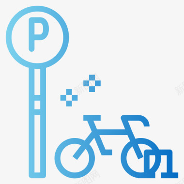 停车场自行车3坡度图标图标