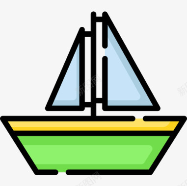 帆儿童玩具23线性颜色图标图标