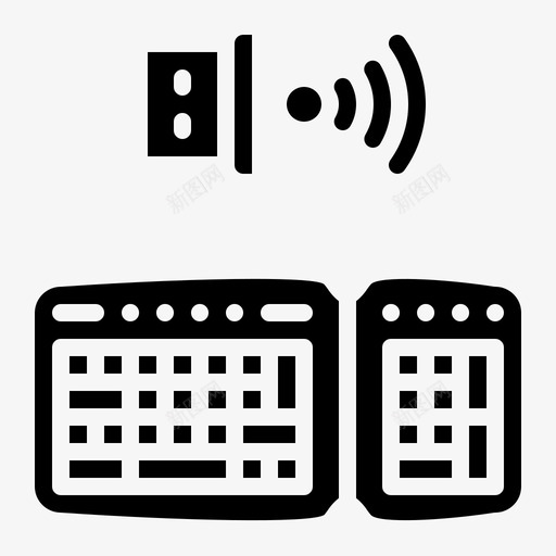 键盘电子小工具图标svg_新图网 https://ixintu.com glyph usb wifi 小工 工具 电子 键盘