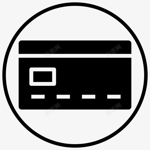 信用卡借记卡在线图标svg_新图网 https://ixintu.com 信用卡 借记卡 在线 填充 支付 电子商务 购物 黑色