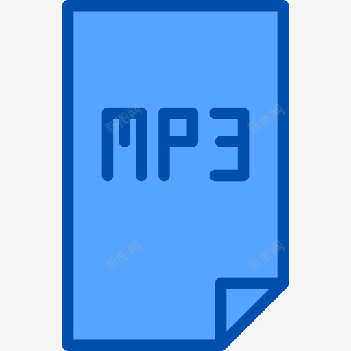 Mp3音乐58蓝色图标svg_新图网 https://ixintu.com Mp3 蓝色 音乐58