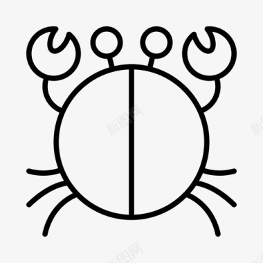 螃蟹动物水生图标图标